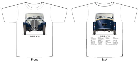 BMW 315 1934-39 T-shirt Front & Back